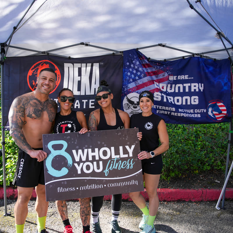 Finishers at a DEKA event at Wholly You Fitness in Fallbrook